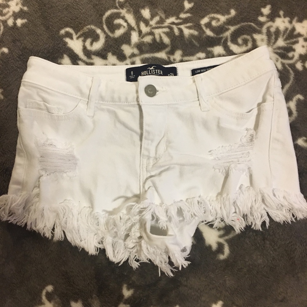 Hollister white shorts size 0